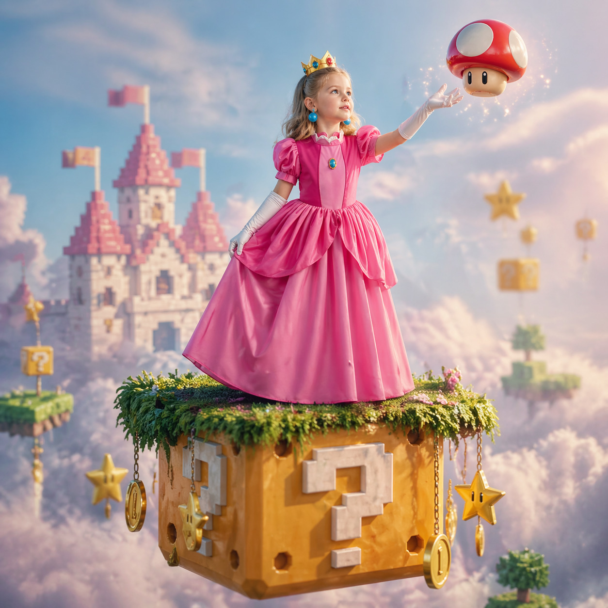 Baby Clothing Girls - Princess Peach Style Dress Up Costume