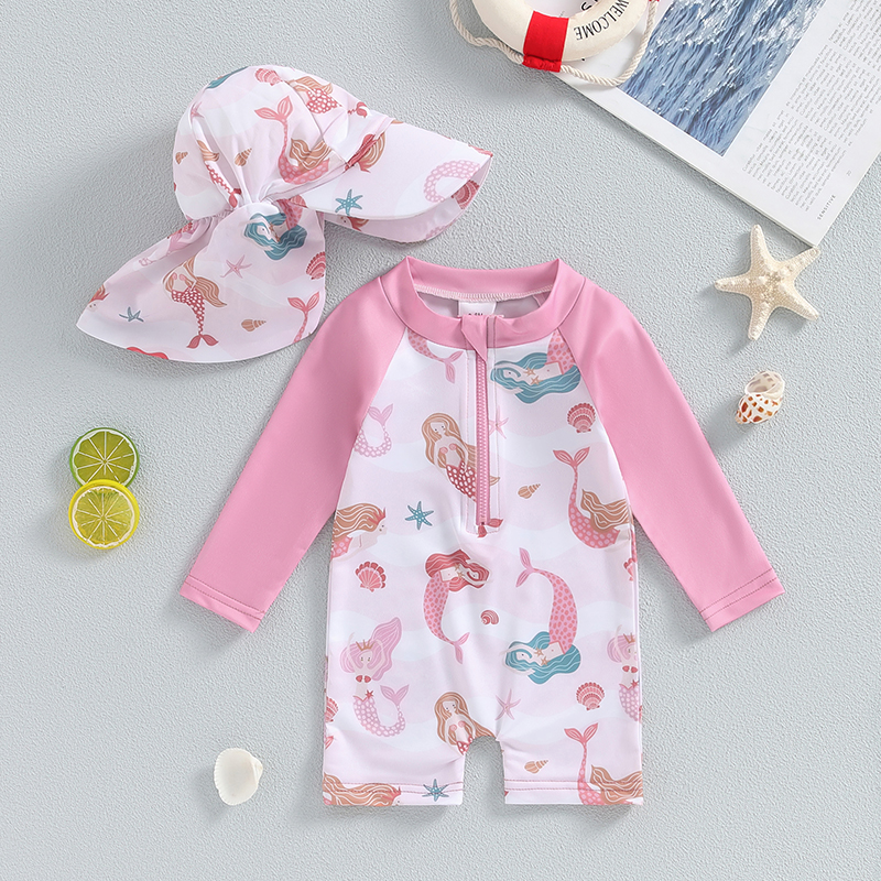 Baby Swimwear Uv - VISgogo Baby Girls Bathing Suit Sea