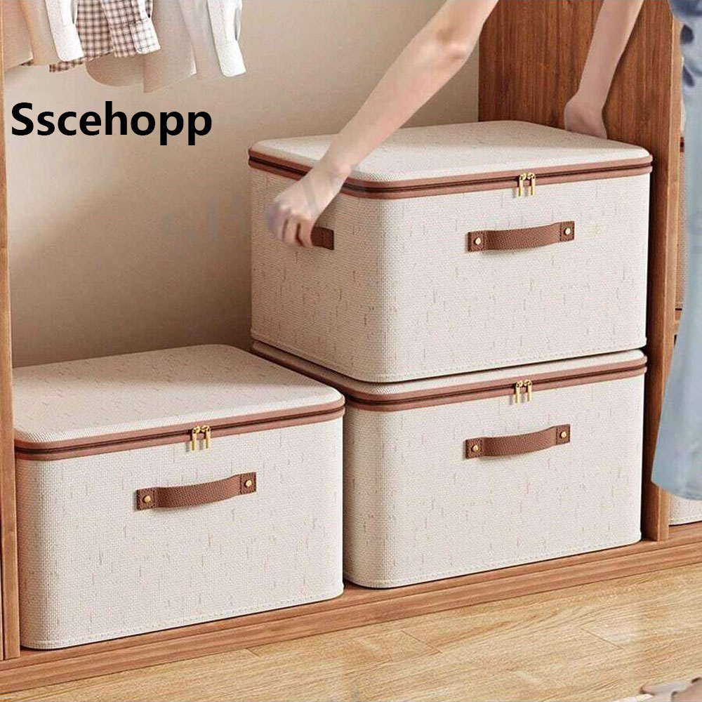 Sscehopp Zippered Lid Cotton L - Baby Clothing Storage reseña y precio