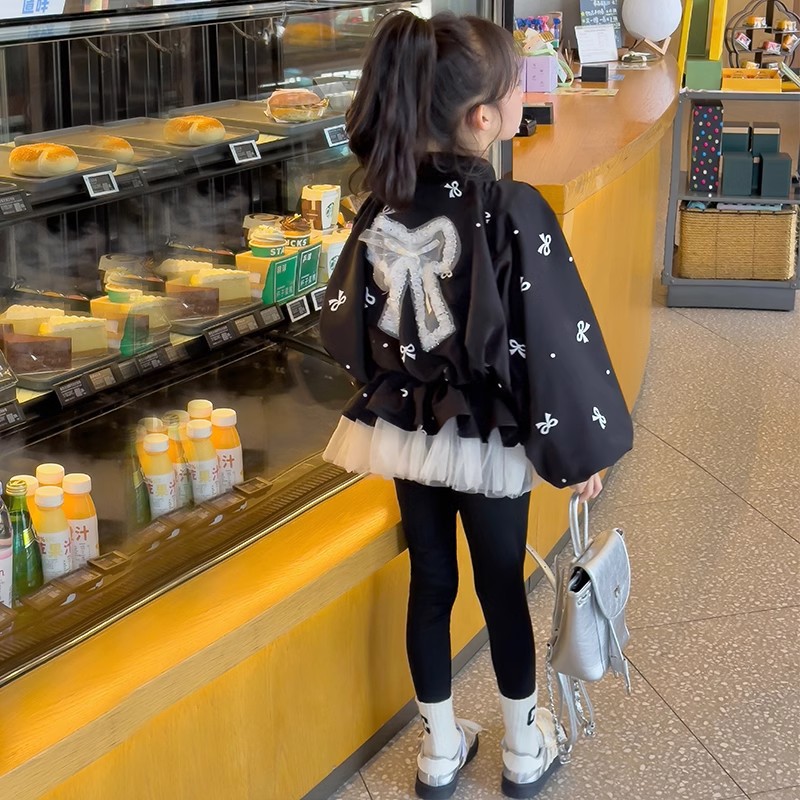 Kids Girls Coat Children's Bow - Baby Clothing Zip reseña y precio