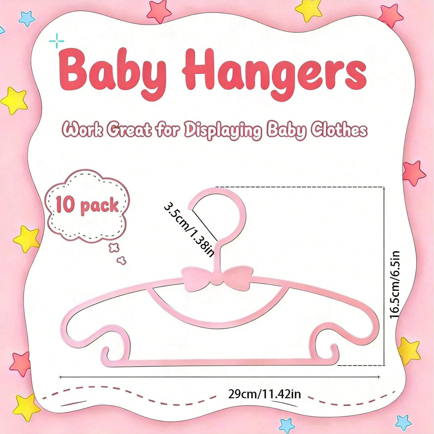 10pcs Plastic Baby Hangers Wit - Baby Clothing Storage reseña y precio