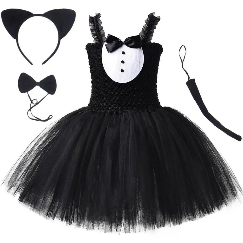 White Black Cat Tutu Dress for - Baby Clothing Girls reseña y precio