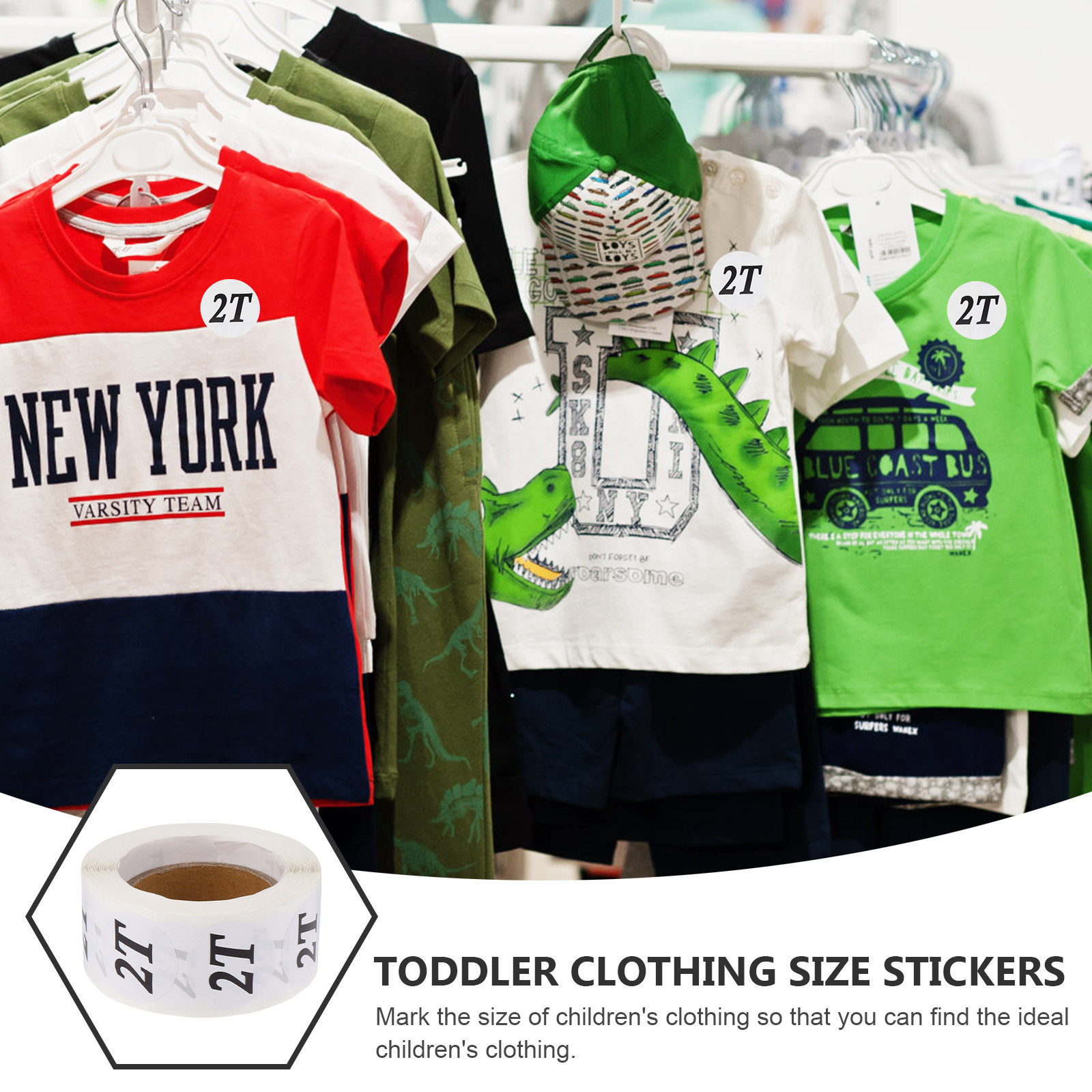 2 Roll Baby Clothing Size Stic - Baby Shop Clothing reseña y precio