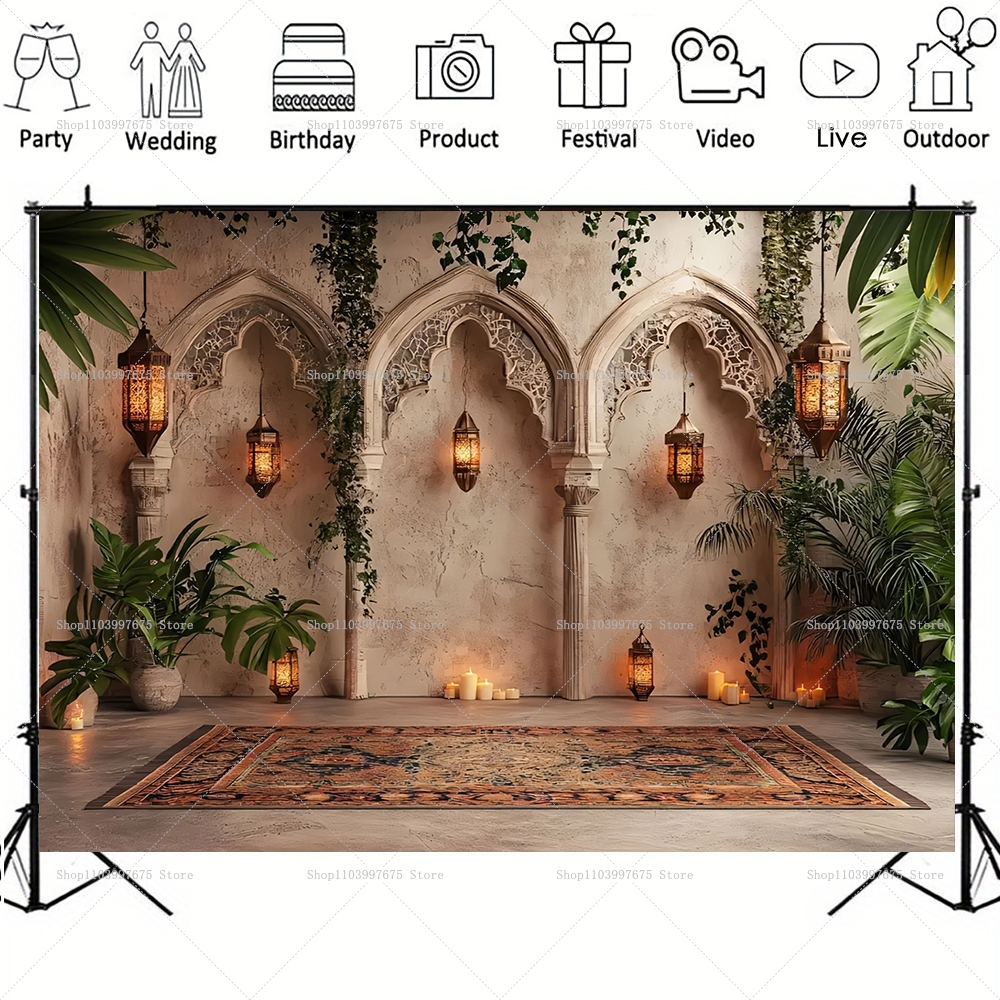 Moroccan Palace Backdrop Arabi - Baby Clothing Event reseña y precio