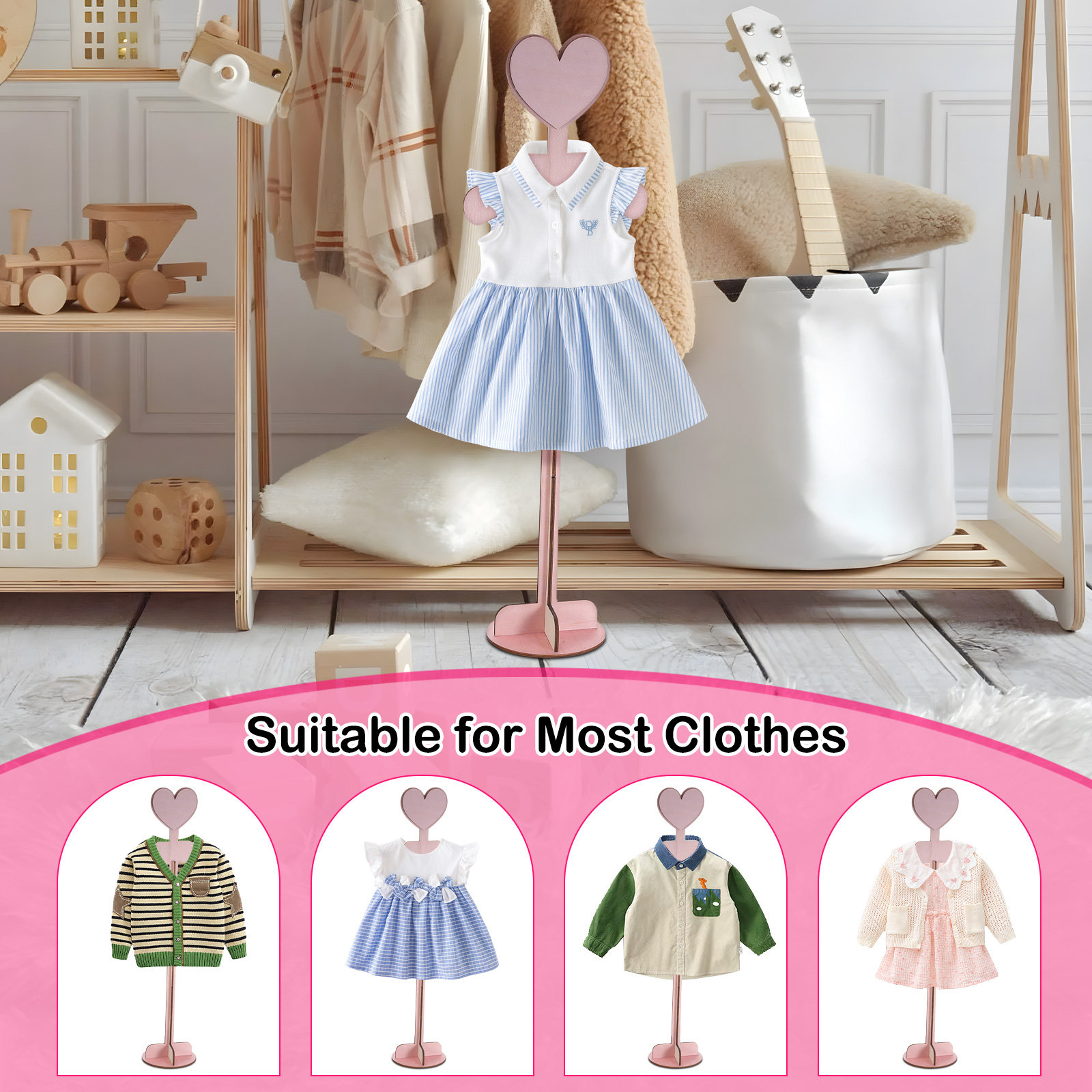 Wooden Baby Clothes Display St - Baby Shop Clothing reseña y precio