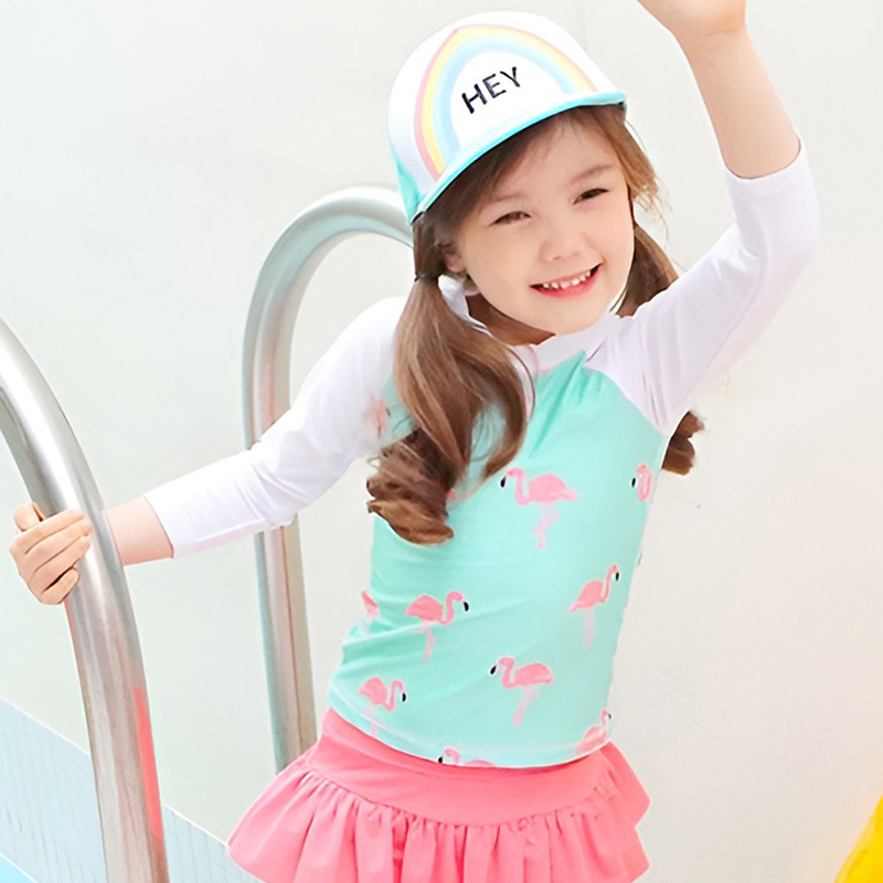 Girls Printed Long Sleeves Swi - Baby Swimwear Uv reseña y precio