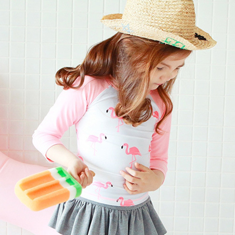 Girls Printed Long Sleeves Swi - Baby Swimwear Uv reseña y precio