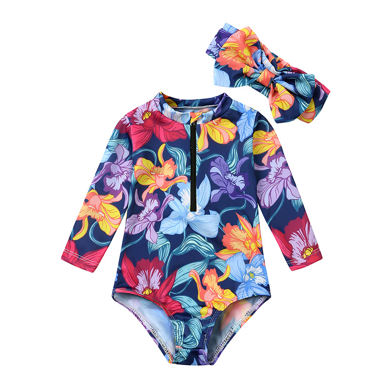 Ins Fashion Floral Swimwear fo - Baby Swimwear Uv reseña y precio