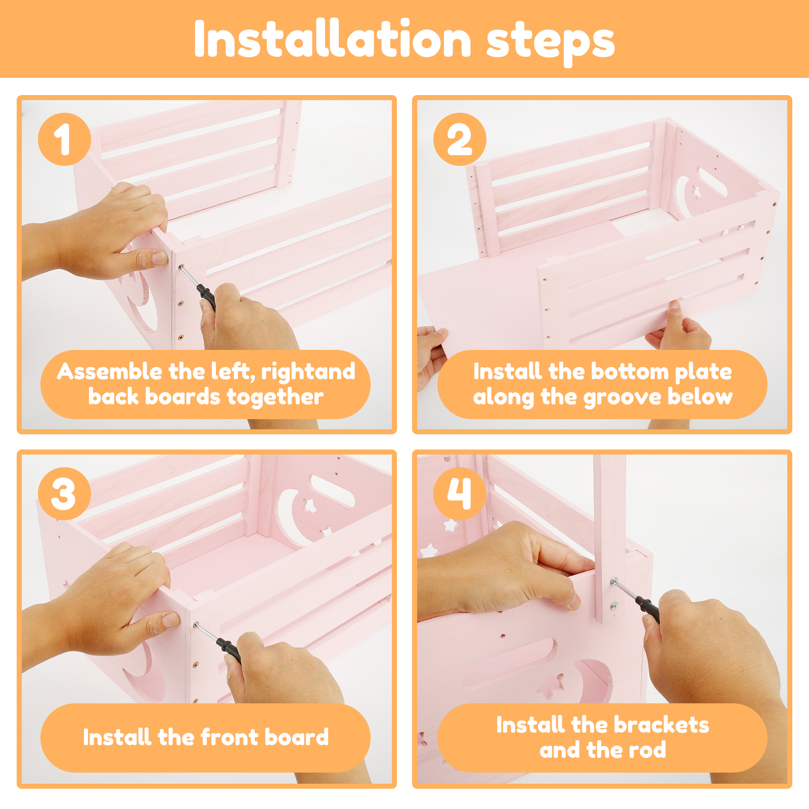 Wood Baby Shower Storage Baske - Baby Clothing Storage reseña y precio
