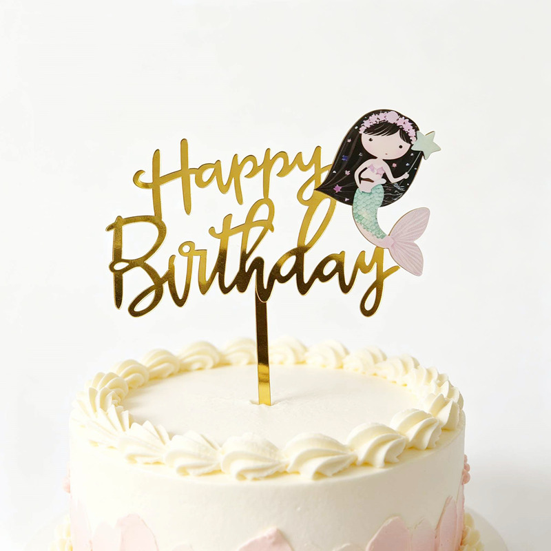 New Cartoon Mermaid Happy Birt - Baby Clothing Event reseña y precio