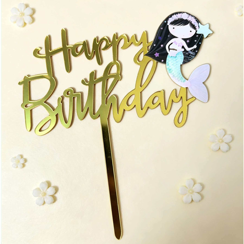 New Cartoon Mermaid Happy Birt - Baby Clothing Event reseña y precio