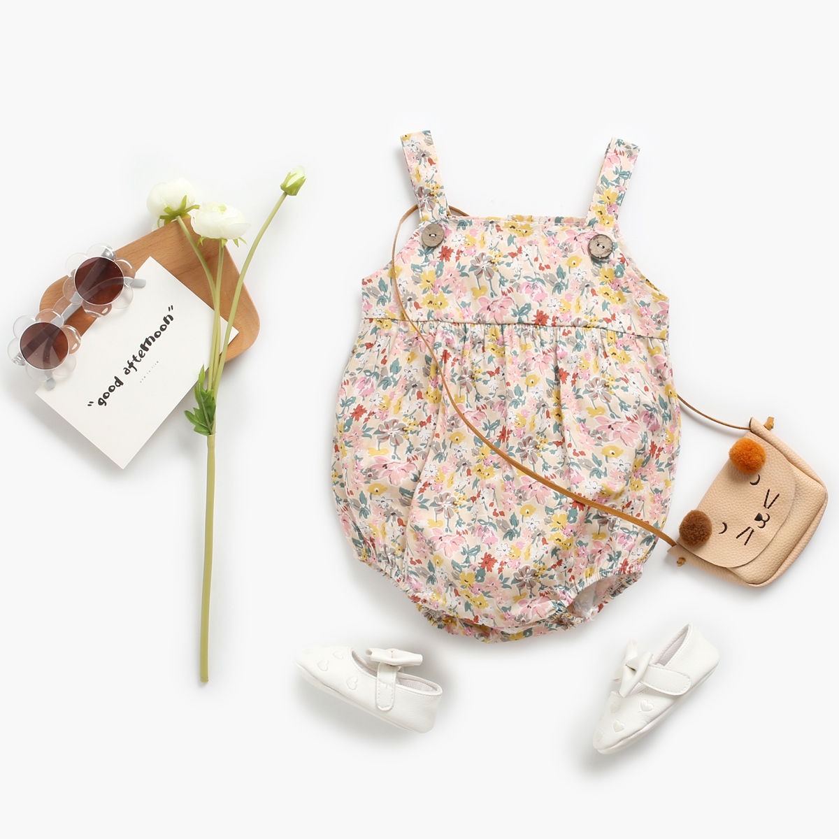 Baby Strap Bodysuits Floral In - Baby Clothing Pk reseña y precio