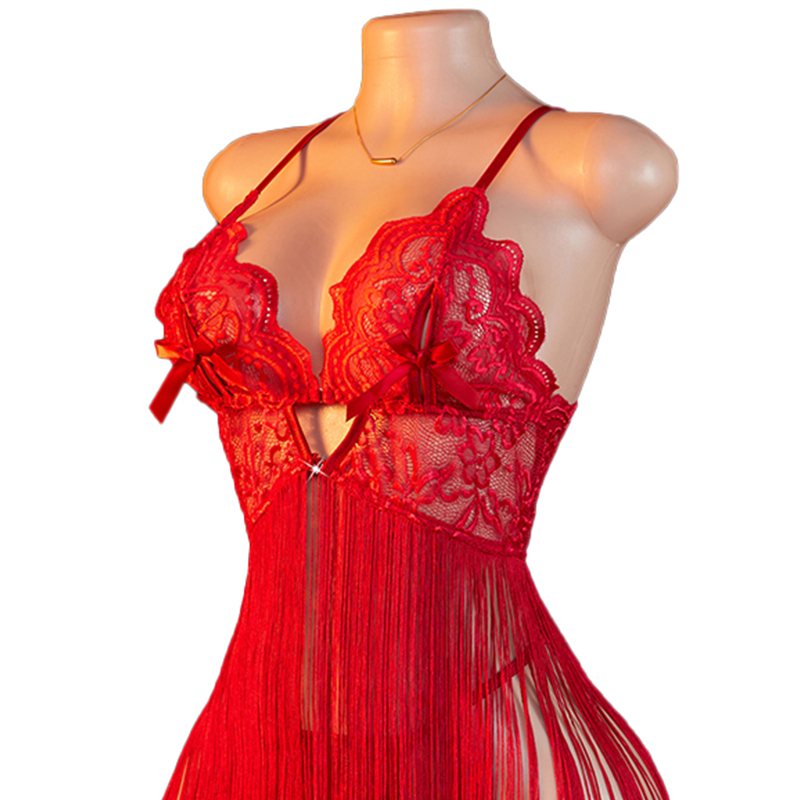 Erotic Red Strap Tassel Skirt  - Baby Shop Clothing reseña y precio