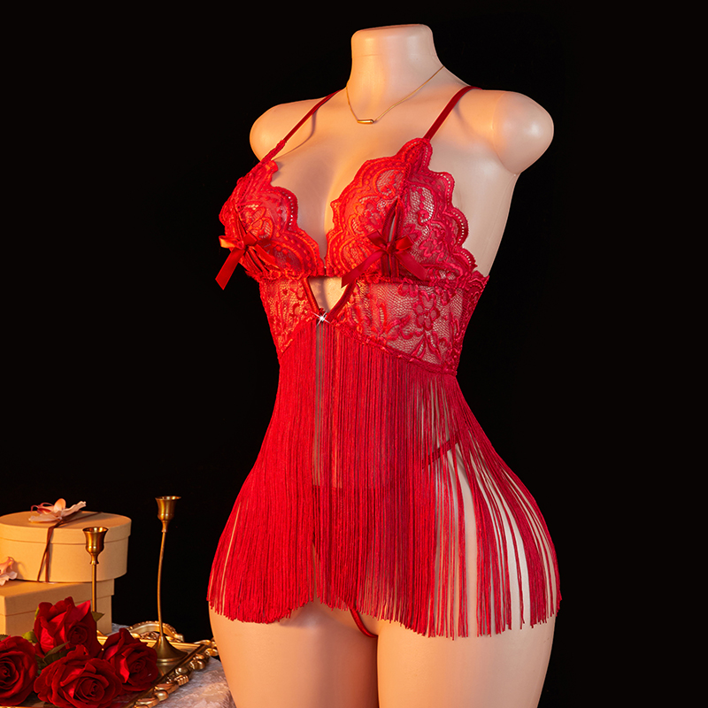 Erotic Red Strap Tassel Skirt  - Baby Shop Clothing reseña y precio