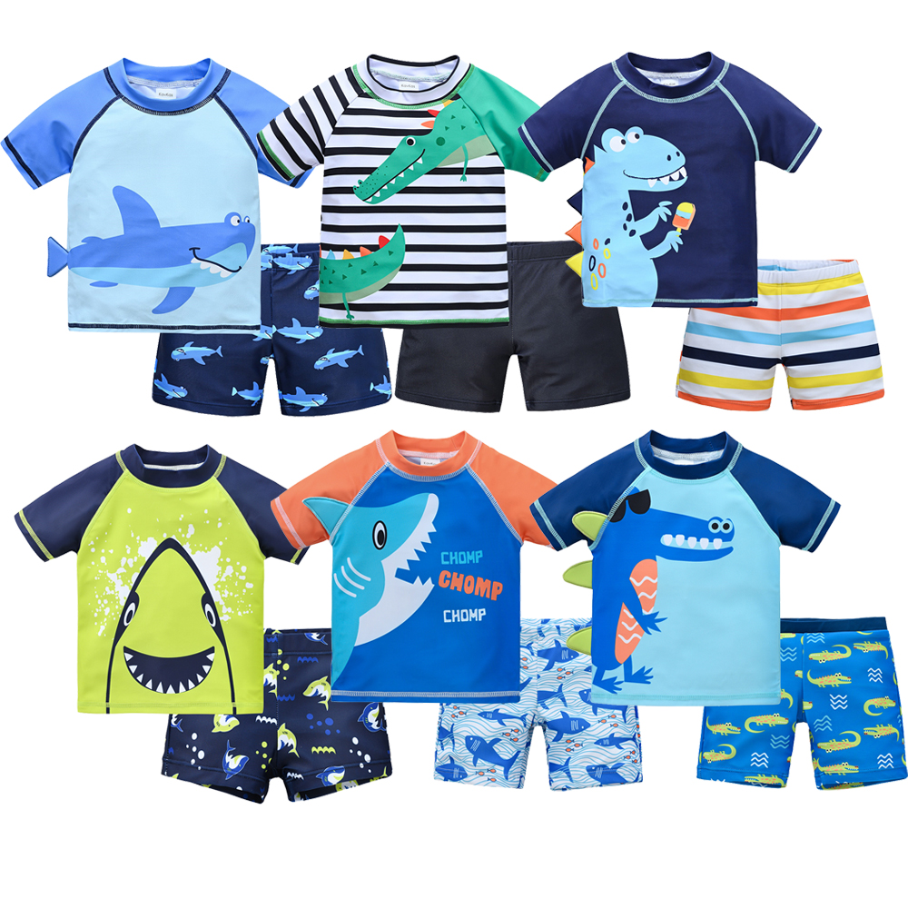 Kids Boy Swimsuit Cool Print 2 - Baby Swimwear Uv reseña y precio