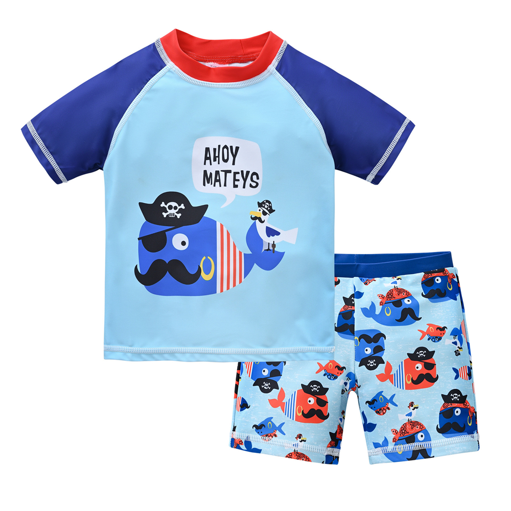Kids Boy Swimsuit Cool Print 2 - Baby Swimwear Uv reseña y precio