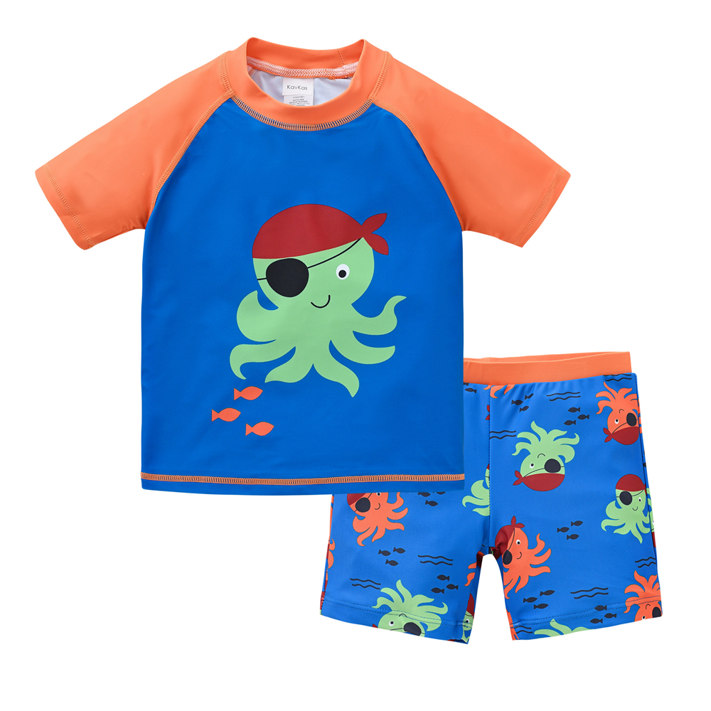Kids Boy Swimsuit Cool Print 2 - Baby Swimwear Uv reseña y precio