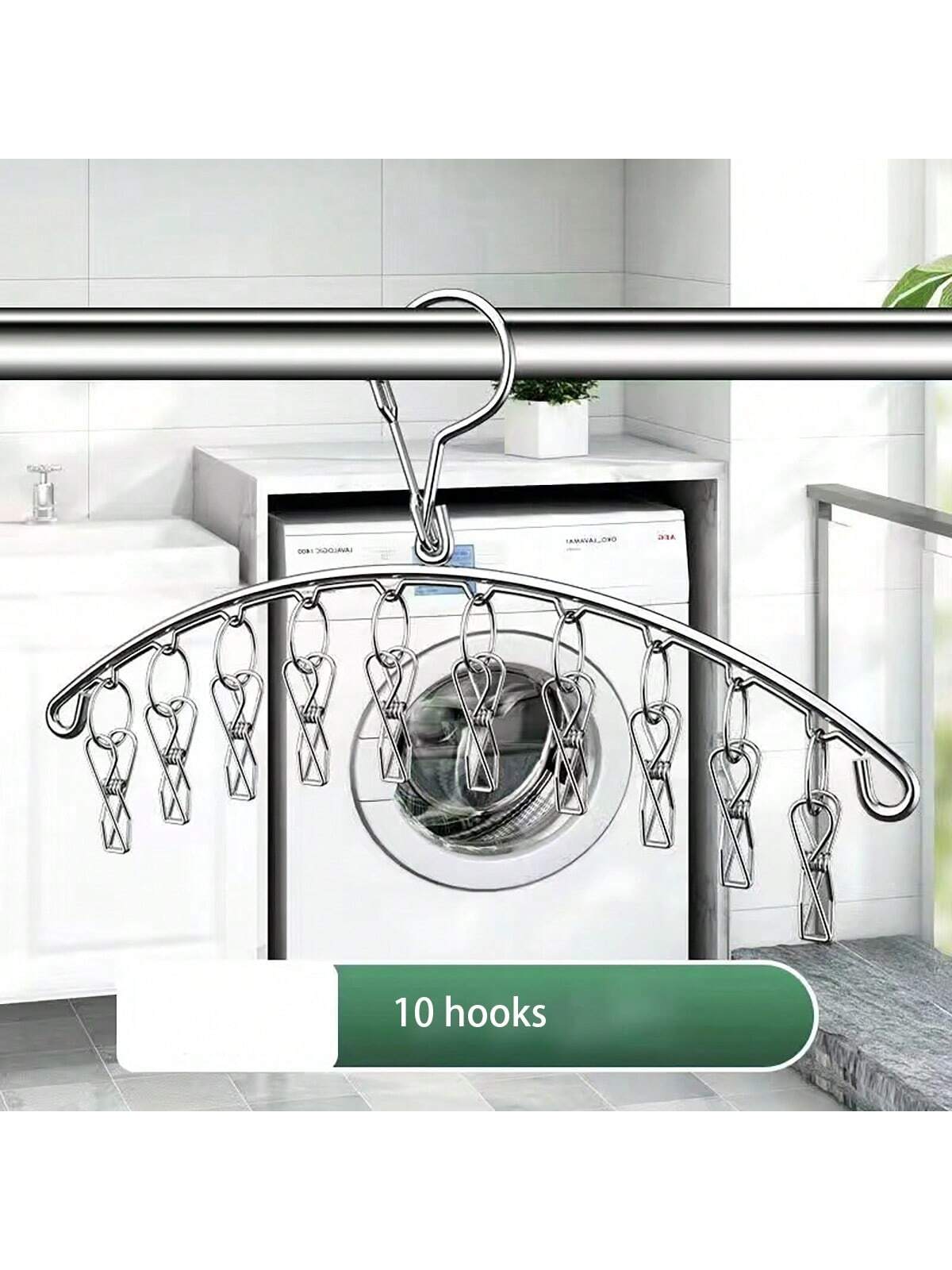 1pc stainless steel clotheslin - Baby Clothing Rail reseña y precio